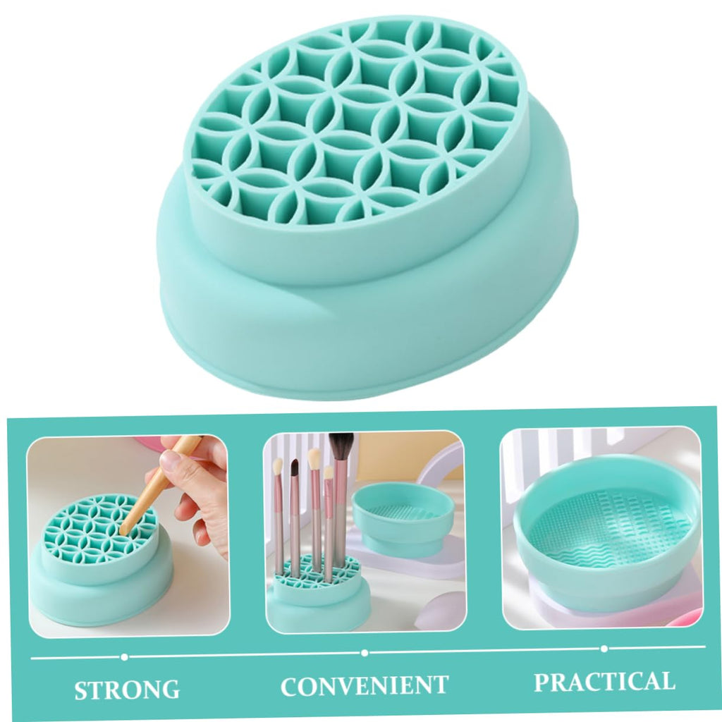 Beauty Egg Cleaning Cup Makeup Tool Cleaner Bowl Silicone Facial Brush Cleaning Cup Brush Drying Rack