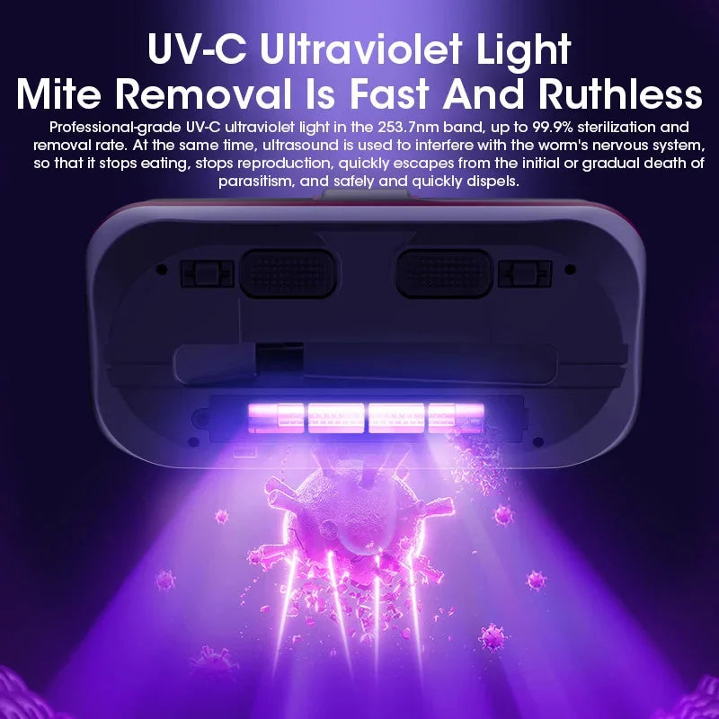 Handheld Strong Suction Rechargeable UV Vacuum Cleaner