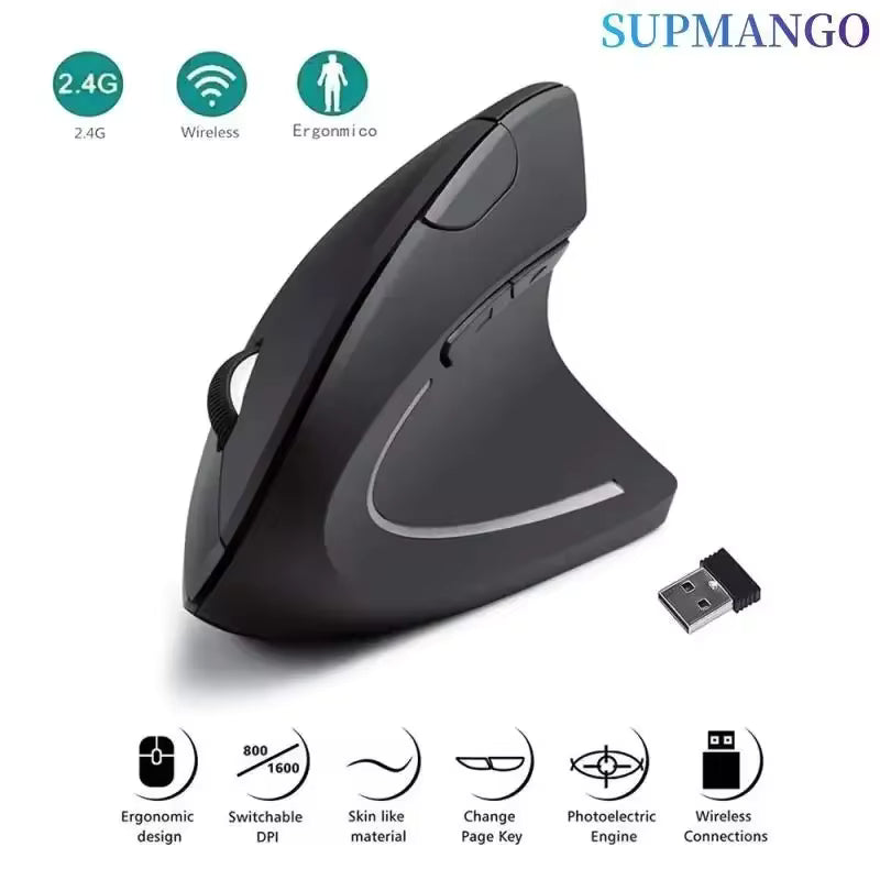 Vertical Mouse Ergonomic 2.4GHz Wireless Optical Mice