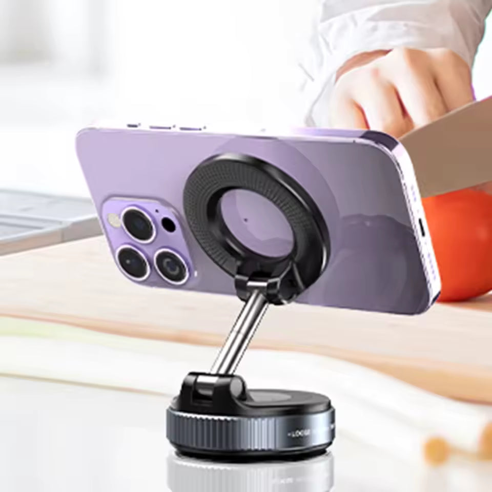 Universal Magnetic Car Phone Holder – 360° Rotation & Strong Suction