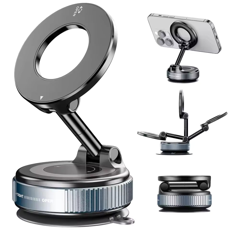 Universal Magnetic Car Phone Holder – 360° Rotation & Strong Suction