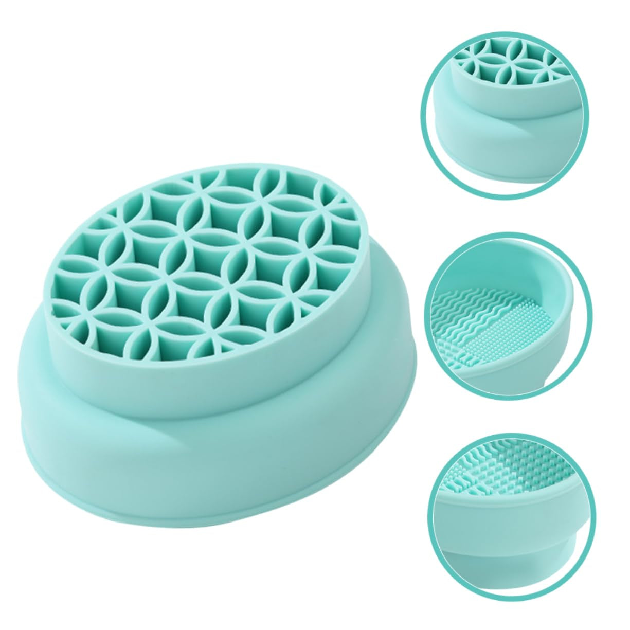 Beauty Egg Cleaning Cup Makeup Tool Cleaner Bowl Silicone Facial Brush Cleaning Cup Brush Drying Rack
